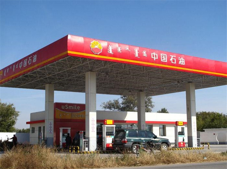 云浮加油站钢结构网架案例1